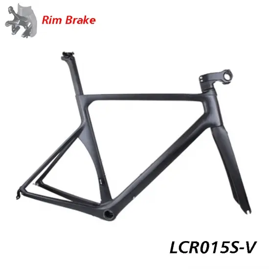 LightCarbon Full Internal Cable Routing Rim Brake Road Frame - LCR015S-V