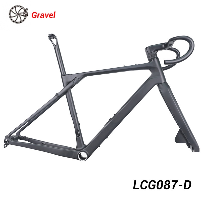 LightCarbon Gravel Frameset With Micro Suspension Downtube Storage Plus Handlebar - LCG087-D